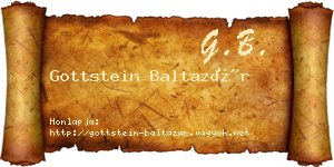 Gottstein Baltazár névjegykártya